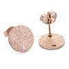 Ion Plating(IP) 304 Stainless Steel Stud Earring Findings X-STAS-Z021-B-01RG-2