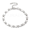 304 Stainless Steel Rhinestone Cup Chain Bracelets for Women BJEW-F488-26A-P-4