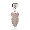 Owl Tibetan Style Alloy European Dangle Charms PALLOY-I115-14AS-2