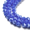 Opaque Solid Color Electroplate Glass Beads Strands GLAA-F029-P4mm-C11-3