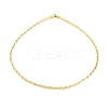 Brass Double Braided Round Snake Chain Necklaces MAK-L041-01G-1
