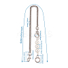 3 Sets 3 Colors Zinc Alloy Curb Chain Bag Straps FIND-GN0001-23-3