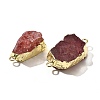 Raw Rough Natural Dyed Quartz Crystal Links Connector Charms G-K189-04LG-09-2