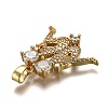 Brass Clear Cubic Zirconia Constellation Charms KK-J278-33G-C-3