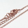 Brass Chain Necklaces X-MAK-F013-06RG-2