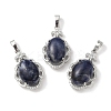 Natural Sodalite Oval Pendants G-NH0025-15P-17-1