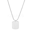 1Pc Stainless Steel Blank Military Dog Tag Pendant Necklaces NJEW-LP0001-05-3