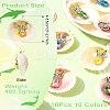 10Pcs 10 Colors Shell & Alloy Glass Angel Big Pendants PALLOY-CJ00051-8