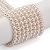 Baking Paint Pearlized Glass Pearl Round Bead Strands PEAR-H019-02A-02-1