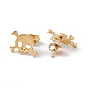 304 Stainless Steel Tiny Hollow Out Skull Stud Earrings for Women LS-STAS-A065-06G-2