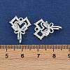 Brass Micro Pave Cubic Zirconia Pendants KK-K407-27S-01-3