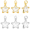 10Pcs 2 Colors Brass Charms KK-BBC0019-20B-1