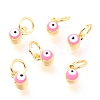 Brass Enamel Pendants KK-Y001-02C-02G-1