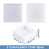 16Pcs 2 Colors Clear Window Plastic Loose Diamond Boxes OBOX-HY0001-01-2
