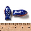 Handmade Printed Porcelain Beads PORC-E015-17G-3
