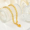 Brass Full Yellow Cubic Zirconia Heart Pendant Necklaces for Women NJEW-M079-01A-2