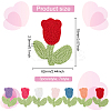 21Pcs 7 Colors Tulip Flower Shape Polyester Knitted Appliques PATC-FG0001-34-2