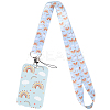 Plastic ID Card Sleeve with Polyester Lanyard Strap AJEW-WH20017-33D-1