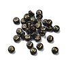 Plating Opaque Acrylic Beads OACR-R005-03E-1