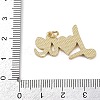 Word Love Theme Brass Enamel Pendants KK-B150-19G-02-3