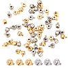 60Pcs 2 Colors Brass Crimp Beads KK-AR0003-62-1