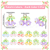 30Pcs 6 Colors Transparent Glass Pendants FIND-SC0019-73-2