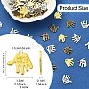 120Pcs 3 Colors Tibetan Style Alloy Charms TIBEP-YW0001-94-2