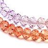 Transparent Painted Glass Beads Strands DGLA-A034-T6mm-A12-4