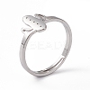 Non-Tarnish 201 Stainless Steel Cactus Adjustable Ring for Women RJEW-K238-03P-3