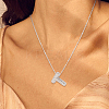 1Pc Brass Micro Pave Cubic Zirconia Letter Pendant Necklaces NJEW-LP0001-43T-P-4