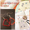100Pcs 6 Colors Heart Shape Iron Paper Clips TOOL-WH20002-03B-6