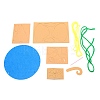 The Earth Day Theme DIY Non Woven Cloth Cartoon Earth-shaped Bag Kits DIY-WH0265-34-4