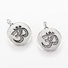Tibetan Style Alloy Pendants TIBEP-Q064-24AS-RS-1