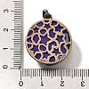 Natural Purple Banded Agate(Dyed & Heated) Pendants G-P560-01R-11-3