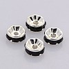 Brass Rhinestone Spacer Beads RB-A014-Z6mm-02S-NF-1