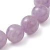 Natural Lavender Amethyst Round Beads Stretch Bracelets for Women BJEW-JB12127-01-4