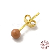 Enamel Round Ball Stud Earrings LS-EJEW-C020-01G-05-3