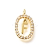 Brass Micro Pave Cubic Zirconia Pendants ZIRC-P123-01G-F01-1