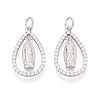 925 Sterling Silver Micro Pave Clear Cubic Zirconia Religion Pendants STER-N016-107P-1