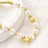 ABS Imitation Pearl Beads Braided Bead Bracelets for Women BJEW-D317-09A-G-2