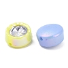 UV Plating Iridescent Acrylic with Rhinestone Beads X-OACR-B021-07-2