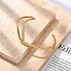 304 Stainless Steel Cuff Bangles for Women BJEW-B108-11G-2