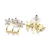 Crystal Rhinestone Triple Trees Stud Earrings EJEW-C006-05-3