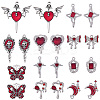 20Pcs 10 Styles Gothic Alloy Enamel Pendants FIND-SC0021-76-1