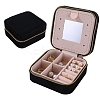 Square Velvet Jewelry Organizer Zipper Boxes PW-WG60981-06-1