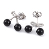 304 Stainless Steel Enamel Stud Earrings for Women EJEW-A049-17P-2