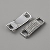 1 Pair Brass Micro Pave Clear Cubic Zirconia Connector Charms FIND-AR0002-41-2