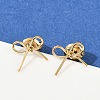 Ion Plating(IP) 304 Stainless Steel Stud Earrings EJEW-G395-26G-3