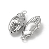 Brass Micro Pave Clear Cubic Zirconia Pendants KK-H460-32P-2