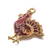 Thanksgiving Day Theme Rack Plating Alloy Enamel Pendants LS-ENAM-S021-05G-A-2